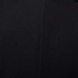 Celine Black Wool Rounded Hem Midi Skirt S