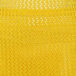 Celine Vintage Yellow Open Knit Long Tank Top & Maxi Skirt M