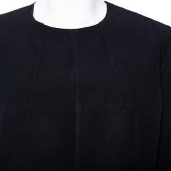 Pre Owned Celine Black Crepe Peplum Detailed Top L