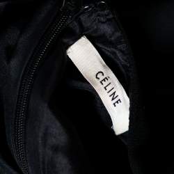 Pre Owned Celine Black Crepe Peplum Detailed Top L