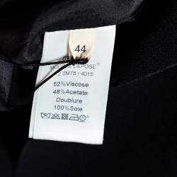 Pre Owned Celine Black Crepe Peplum Detailed Top L
