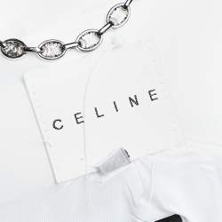 Celine Off-White Cotton Button Front Vest M