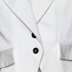 Celine Off-White Cotton Button Front Vest M