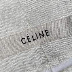 Celine Cream Textured Silk Zip Front Pants M