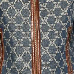 Celine Indigo Macadam Denim Zip Front Jacket M