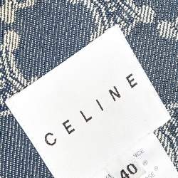 Celine Indigo Macadam Denim Zip Front Jacket M