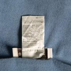 Pre Owned Celine Blue Knit Sleeveless Sweater S