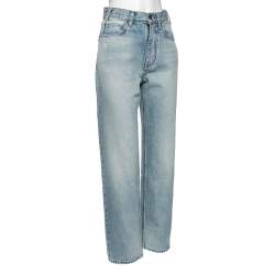 Pre Owned Celine Light Blue Denim Jeans S