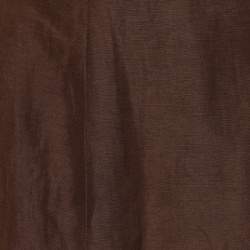 Celine Vintage Brown Linen & Silk Faux Wrap Skirt L