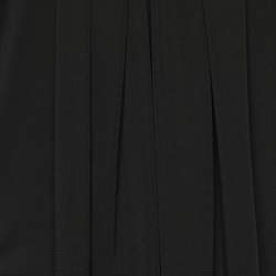 Celine Black Stretch Crepe Neck Tie Detail Sleeveless Dress L