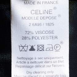 Celine Black Stretch Crepe Neck Tie Detail Sleeveless Dress L