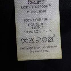 Pre Owned Celine Vintage Black Silk Halter Dress & Jacket Set L/XL