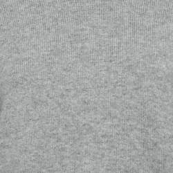 Pre Owned Celine Grey Cashmere Round Neck Long Sleeve Sweater M