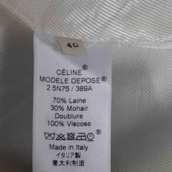 Celine Blue Wool Long Sleeve Jacket M