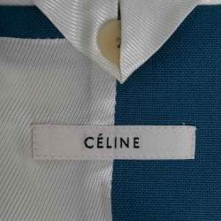 Celine Blue Wool Long Sleeve Jacket M