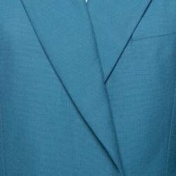 Celine Blue Wool Long Sleeve Jacket M