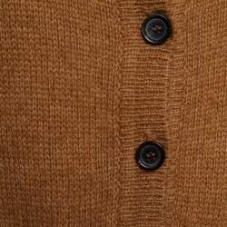 Pre Owned Celine Brown Camel Sweater Midi Dress M