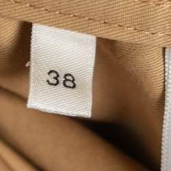 Pre Owned Celine Beige Gabardine Belted Midi Dress M