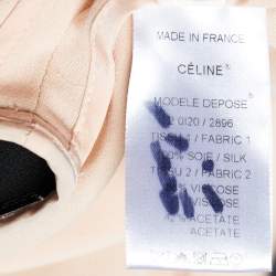 مملوكة مسبقًا Celine Pink & Black Crepe Silk Top L