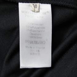 Pre Owned Celine Black Jersey Long Sleeves Midi Dress M