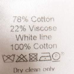 Pre Owned Celine Cream Ribbed Knit Long Bodycon Dress S