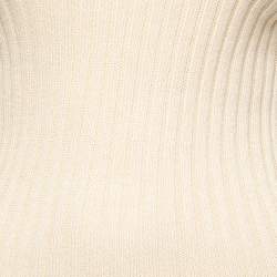 Pre Owned Celine Cream Ribbed Knit Long Bodycon Dress S