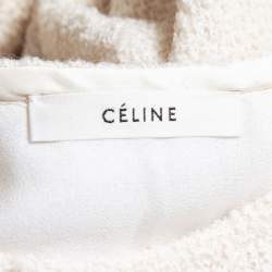 Celine Cream Wool Sleeveless Top M