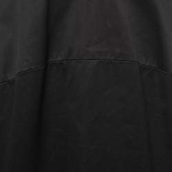 Pre Owned Celine Black Cotton Plunge Neck Midi Dress S
