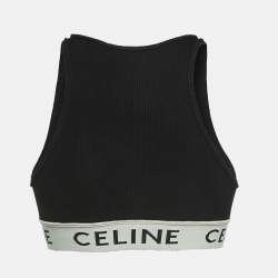 Celine Black knit Logo Tape Detailed Vest XS