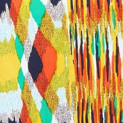 مملوكة مسبقًا Celine Multicolor Printed Crepe Top M