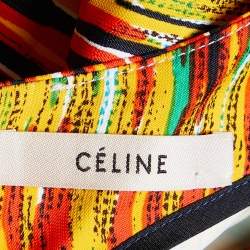 مملوكة مسبقًا Celine Multicolor Printed Crepe Top M