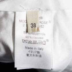 Pre Owned Celine Green Taffeta Tapered Trousers M