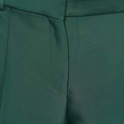 Pre Owned Celine Green Taffeta Tapered Trousers M