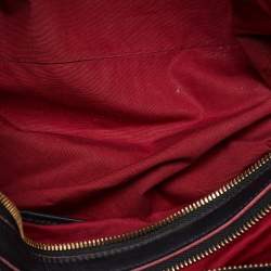 Celine Black Leather Zip Boston Bag