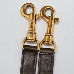 Pre Owned Céline Green/Beige Leather Nano Luggage Tote