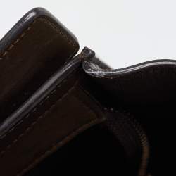 Pre Owned Céline Green/Beige Leather Nano Luggage Tote