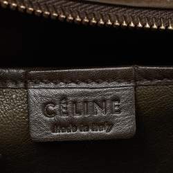 Pre Owned Céline Green/Beige Leather Nano Luggage Tote