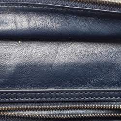 Pre Owned Celine Navy Blue Leather Micro Luggage Tote