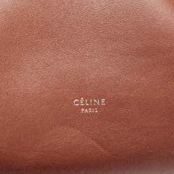 Celine Brown Leather Medium Bowling Bag 