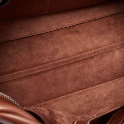 Celine Brown Leather Medium Bowling Bag 