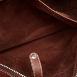 Celine Brown Leather Medium Bowling Bag 
