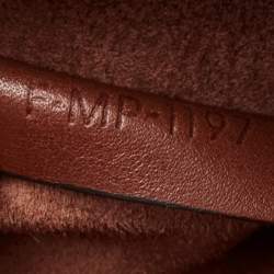 Celine Brown Leather Medium Bowling Bag 