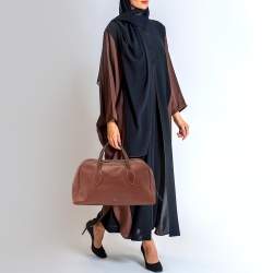 Celine Brown Leather Medium Bowling Bag 