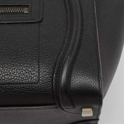 Pre Owned Celine Black Leather Micro Luggage Tote