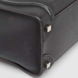 Pre Owned Celine Black Leather Micro Luggage Tote