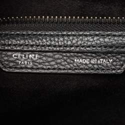 Pre Owned Celine Black Leather Micro Luggage Tote