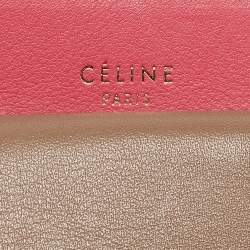 Pre Owned Celine Tricolor Leather Pocket Envelope Shoulder Bag
