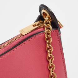 Pre Owned Celine Tricolor Leather Pocket Envelope Shoulder Bag