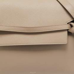 Pre Owned Celine Beige Leather Mini Belt Top Handle Bag