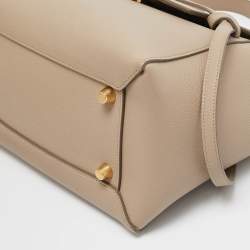 Pre Owned Celine Beige Leather Mini Belt Top Handle Bag